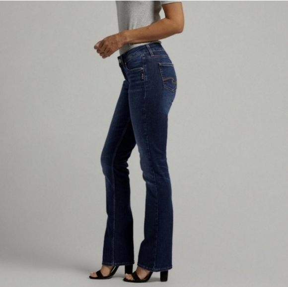 Silver Jeans Suki Mid Rise Slim Boot Bootcut Stretchy Denim Western size 31 Long - Picture 1 of 13